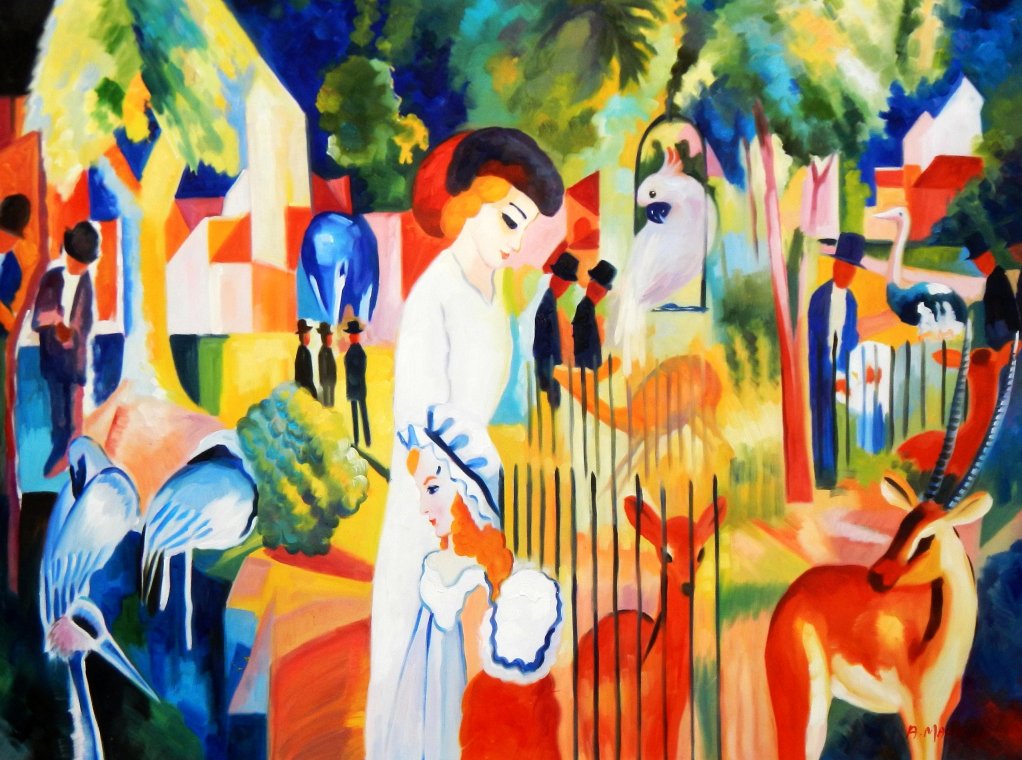 August Macke Grosser Zoologischer Garten K95661 90x120cm Olbild