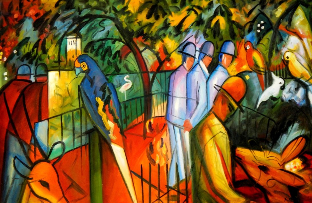 August Macke Zoologischer Garten P95703 120x180cm Exzellentes