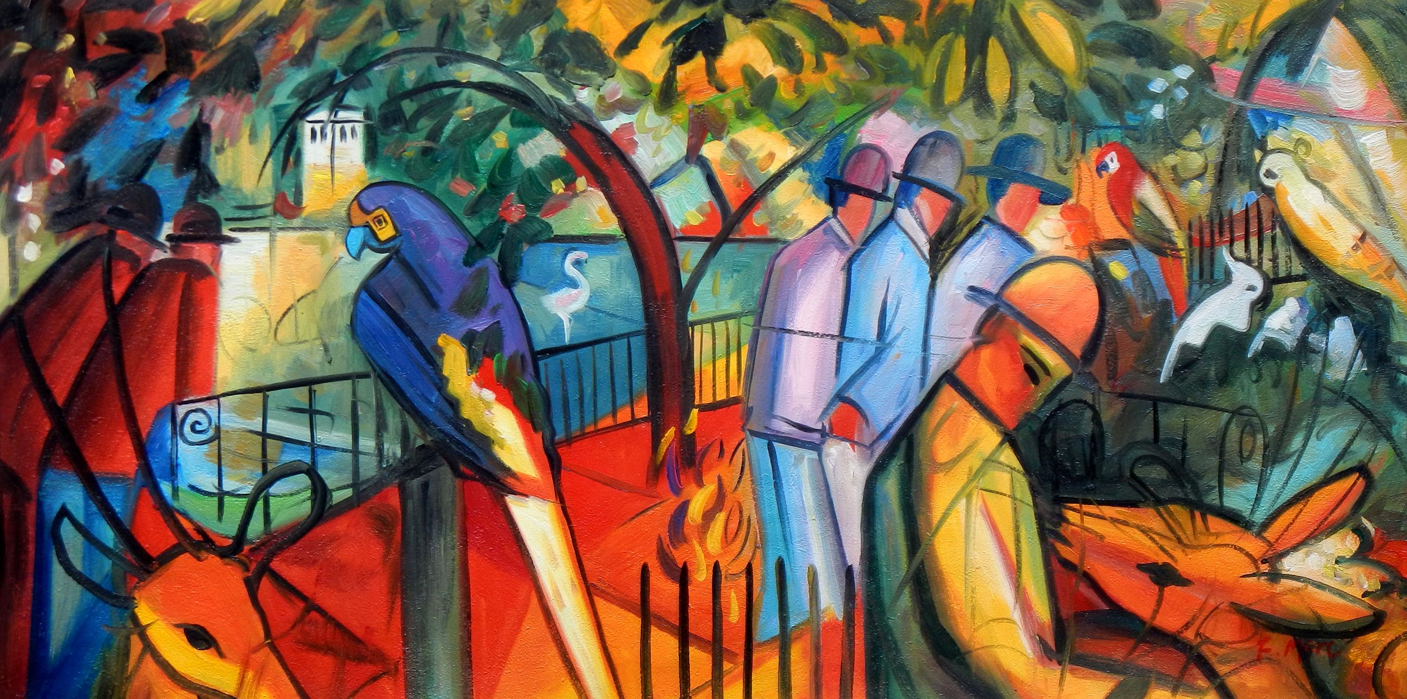 August Macke Zoologischer Garten F96797 60x120cm Exzellentes